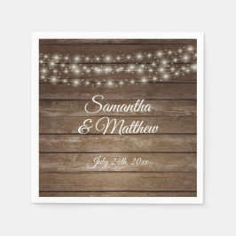 Personalisierte Rustikale Landwaldlichtung Serviette