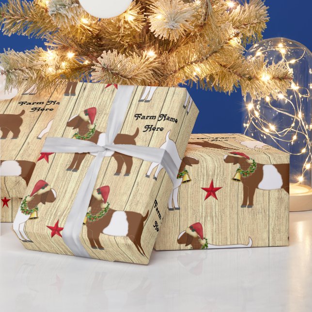 Personalisierte Rustikale Weihnachtsmänner Geschenkpapier (Feiertage)