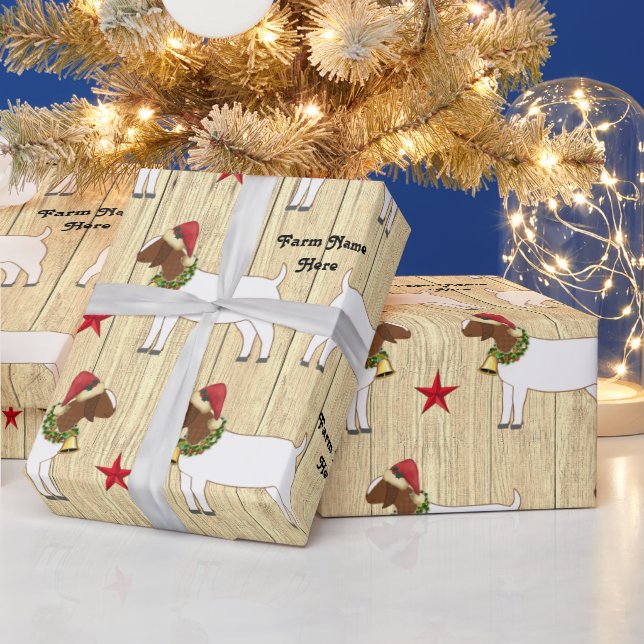 Personalisierte Rustikale Weihnachtsmänner Geschenkpapier (Feiertage)