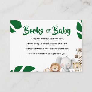 Personalisierte Safari-Bücher für Baby Begleitkarte