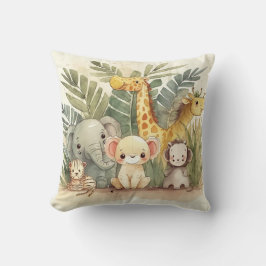 Personalisierte Safari-Jungle-Tiere Kissen
