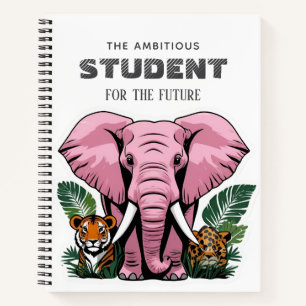 Personalisierte Safari-Tiere STIKERS Notebook Notizbuch