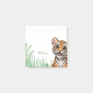 Personalisierte Safari-Tiger-Haftnotizen Post-it Klebezettel