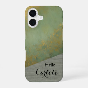 Personalisierte Sage Gold Handyhülle mit individue iPhone 16 Hülle