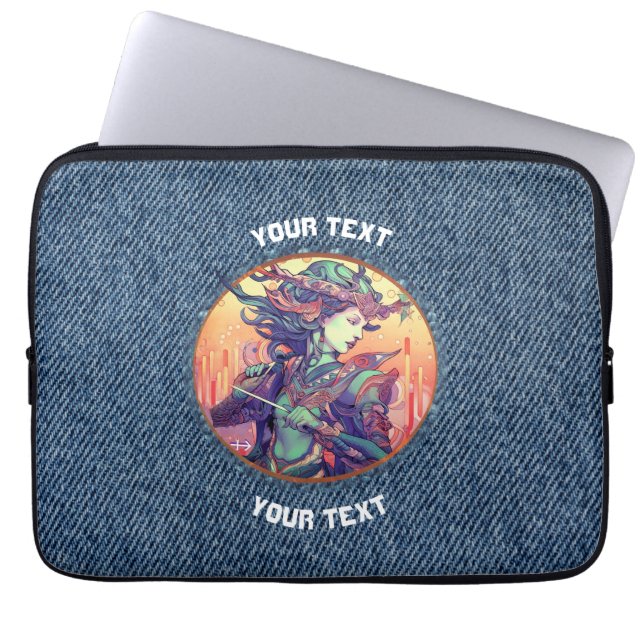 PERSONALISIERTE SAGITTARIUS ZODIAC-SIGN-Tasche Laptopschutzhülle (Vorderseite)