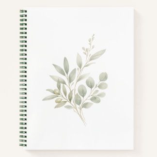 Personalisierte Salbei-Serenitäts-minimalistische Notizbuch
