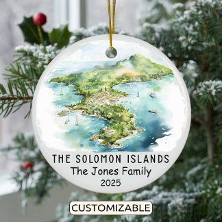 Personalisierte Salomonen-Ornament, Ozeanien Keramik Ornament