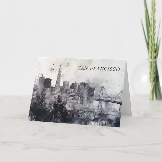 Personalisierte San Francisco-Karte Feiertagskarte (Vorderseite)