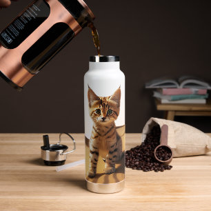Personalisierte Sandkatze Trinkflasche