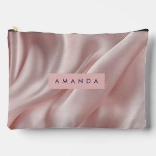 Personalisierte sanfte Pastell-Satin-Eleganz Zubehörtasche