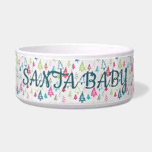 Personalisierte Santa-Baby-Haustiernahrungsschale Napf