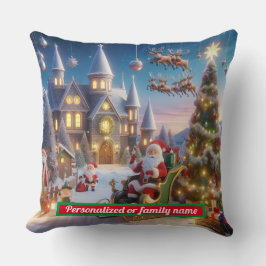 Personalisierte SANTA CLAUS CHRISTMAS FARBFARBIG Kissen