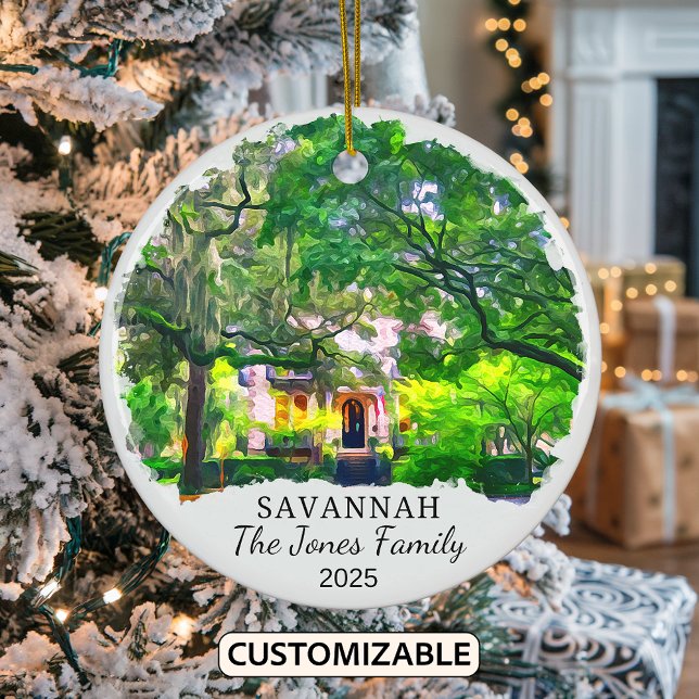 Personalisierte Savannah Ornament, Georgien Keramik Ornament (Von Creator hochgeladen)