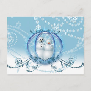 Personalisierte Save the Date-Card-Winterhochzeit Ankündigungspostkarte