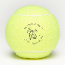 Personalisierte Save the Date Hochzeit Tennisbälle