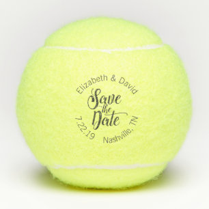 Personalisierte Save the Date Hochzeit Tennisbälle