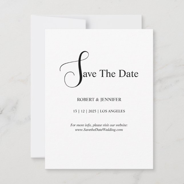 Personalisierte Save-the-Date-Karten Einladung (Vorderseite)
