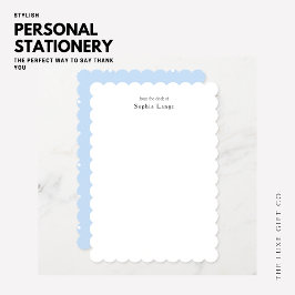 Personalisierte Scallop Edge Mitteilungskarten Pol