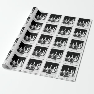 Personalisierte Schachpartien auf der Schachbrettr Geschenkpapier