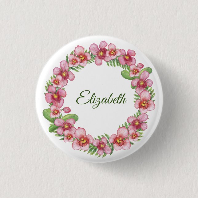 Personalisierte Schaltfläche für die Rosa und grün Button (Vorderseite)