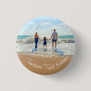 Personalisierte Schaltfläche für Foto und Text Button