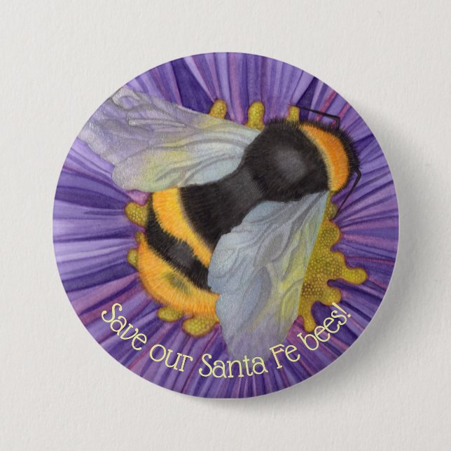 Personalisierte Schaltfläche "Unsere Bienen gerett Button (Vorderseite)