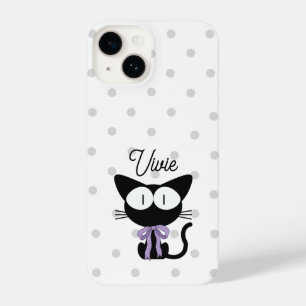 Personalisierte Schicke Polka-Punkte iPhone 14 Hülle