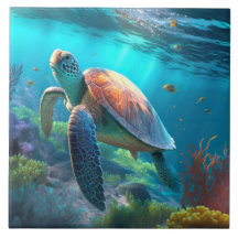 Personalisierte Schildkrötenbild-Klassische Kerami