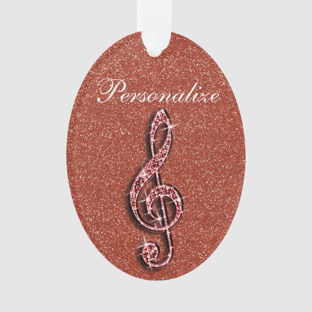 Personalisierte schillernde funkelnd ornament (Vorderseite)
