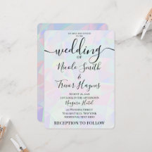 Personalisierte schillernde geometrische Hochzeit