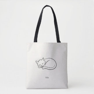 Personalisierte Schlafkatze Minimalistischer Trage Tasche
