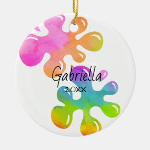 Personalisierte Schlamm-Weihnachtsverzierung Keramik Ornament