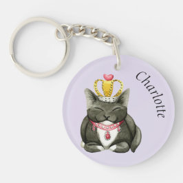 Personalisierte Schlüsselkette Princess Kitty Schlüsselanhänger