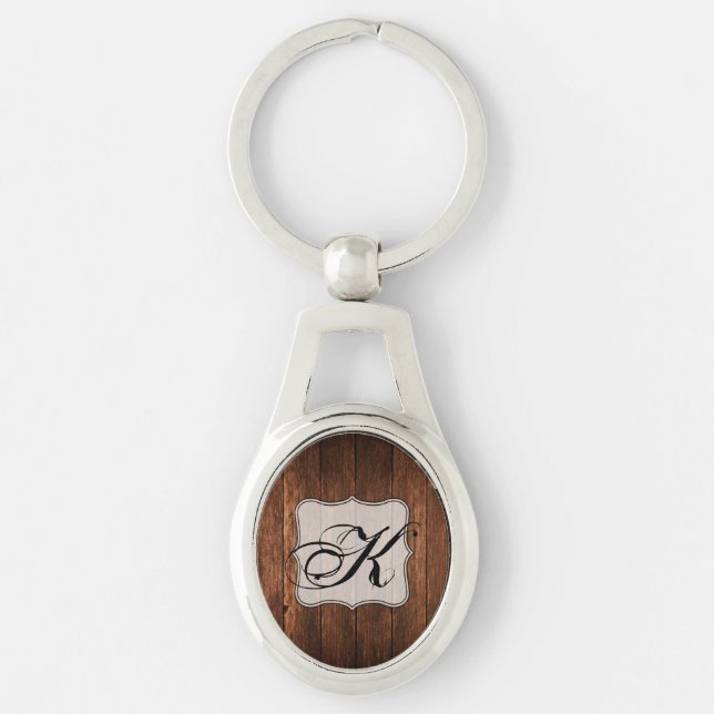 Personalisierte Schlüsselkette Stallholz Land rust Schlüsselanhänger (Vorderseite)