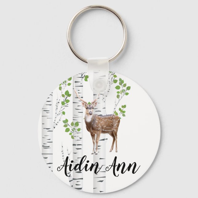 Personalisierte Schlüsselketten Hirsch Dock Buck W Schlüsselanhänger (Vorderseite)
