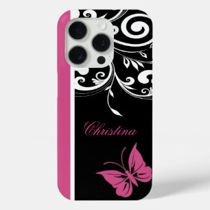 Personalisierte Schmetterling-Wirbel Cranberry Pin iPhone 15 Pro Hülle