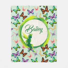 Personalisierte Schmetterlinge Fleecedecke
