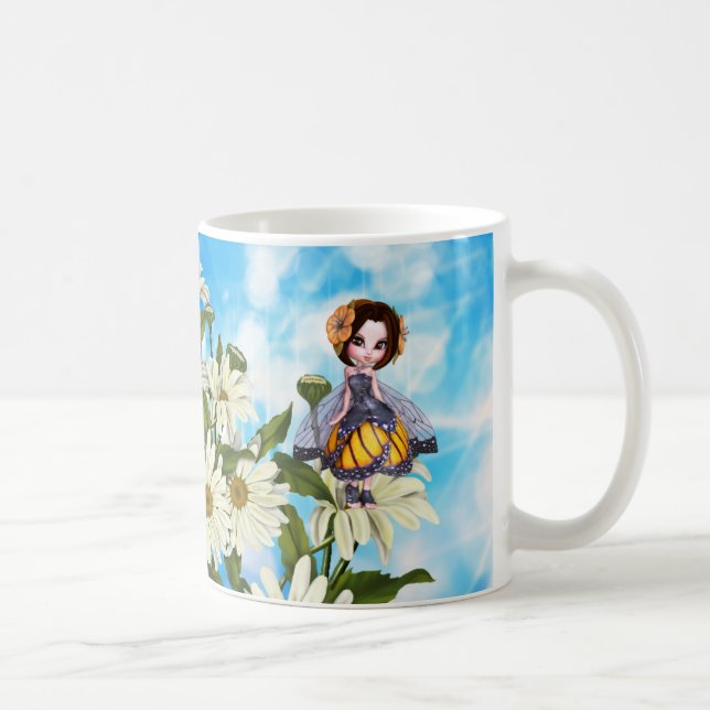 Personalisierte Schmetterlings-Fee-Tasse Kaffeetasse (Rechts)