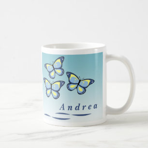 Personalisierte Schmetterlings-Tassen Kaffeetasse
