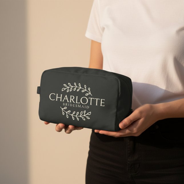 Personalisierte Schminktasche als Geschenk für Bra Waschbeutel (Bride Squad Cosmetic Bag, Maid of Honor Gift Bag, Personalized Bachelorette Party Favor)