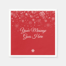 Personalisierte Schneeflocken Frohe Weihnachten Serviette