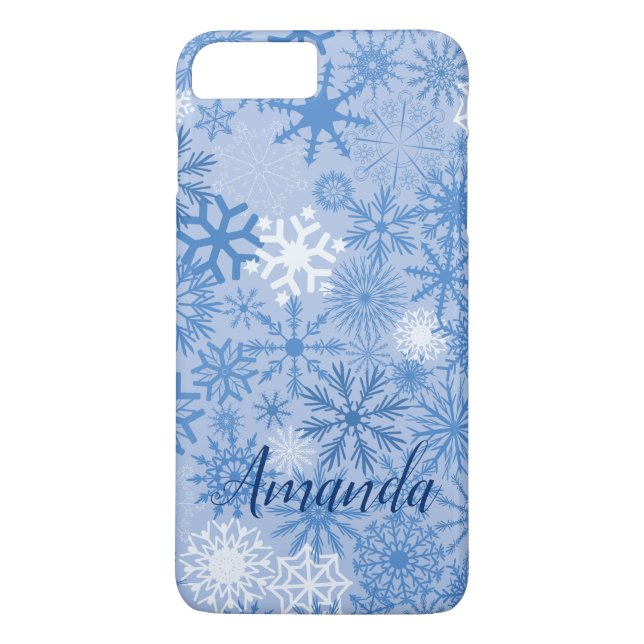 Personalisierte Schneeflocken-Muster Case-Mate iPhone Hülle (Rückseite)