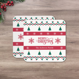 Personalisierte Schneeflocken- und Weihnachtsbaum- Getränkeuntersetzer