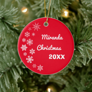 Personalisierte Schneeflocken Weihnachtsschmuck