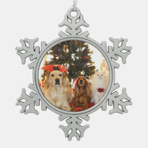 Personalisierte Schneeflocken Zinn-Ornament