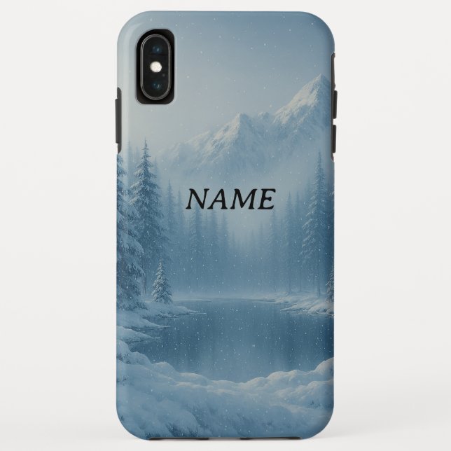 Personalisierte Schneelandschaft Case-Mate iPhone Hülle (Rückseite)
