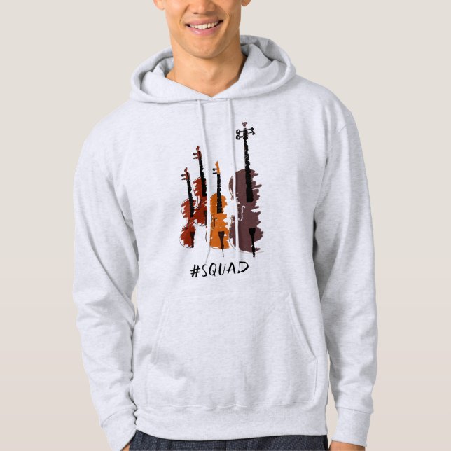 Personalisierte Schnur-Gruppe-Musik Hoodie (Vorderseite)