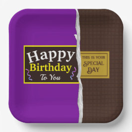 Personalisierte Schokolade Candy Bar Geburtstag Pappteller