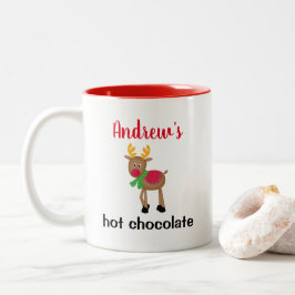 Personalisierte Schokolade Kinder Weihnachten Zweifarbige Tasse