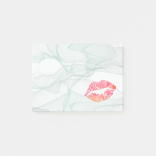 Personalisierte schöne Lippen auf Marmor Post-it Klebezettel